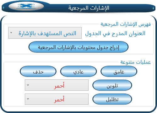 الإشارات المرجعية الإشارات المرجعية